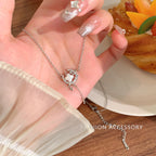 Collier Romantique Étoile et Lune en Zirconium Étincelant pour Femmes - NovaShop NovaShop Silver Bigbuy