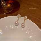 Boucles d’Oreilles Puces Femme Fleur de Camélia avec Perle - NovaShop NovaShop Camellia Bigbuy
