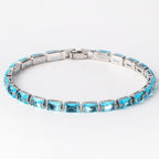 Nouveau bracelet tendance en zircon pour femmes - NovaShop NovaShop Sea Blue Zirconium / Platinum Bigbuy
