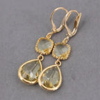 Retro exaggerated long crystal fringe earrings