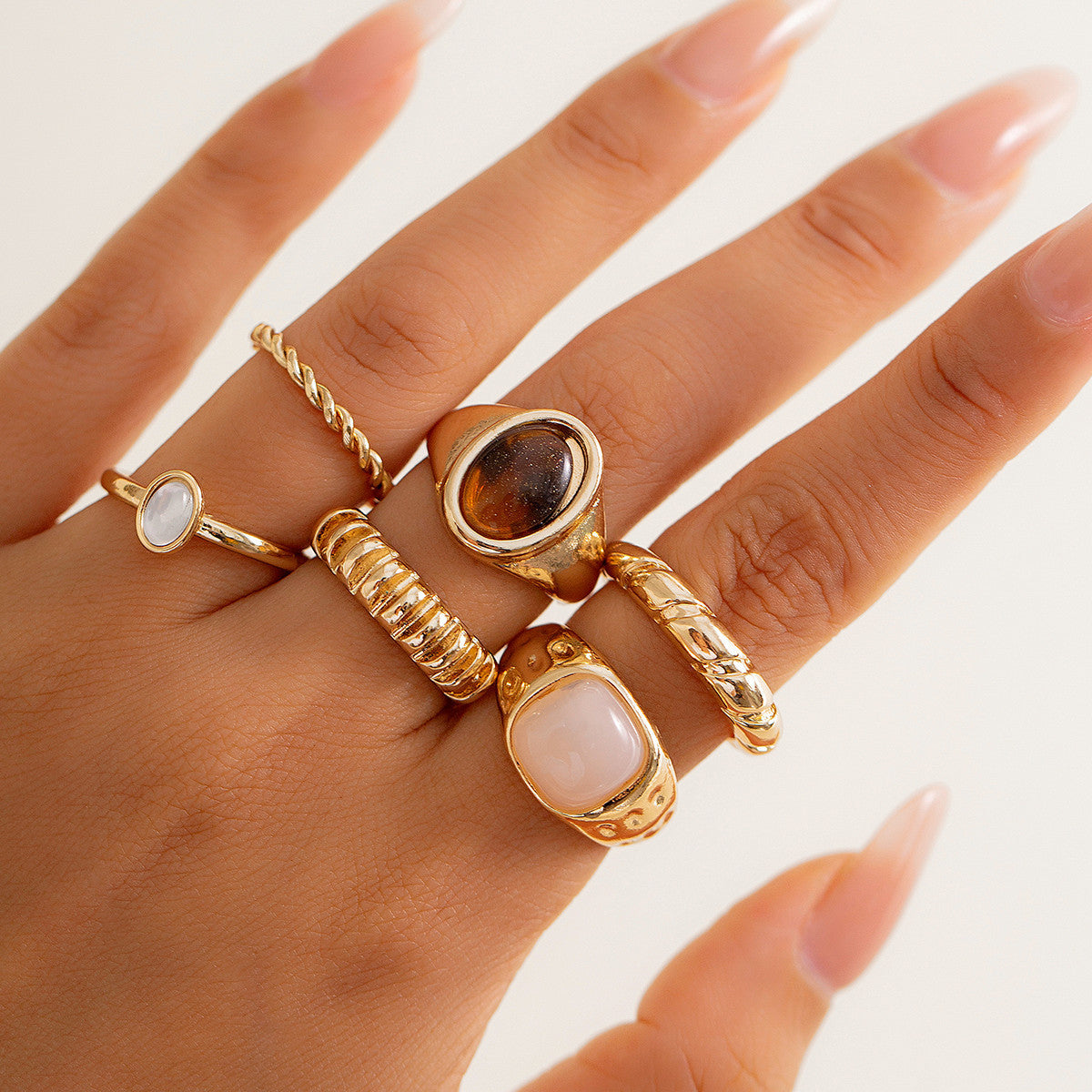Set of 6 Women's Alloy Rings