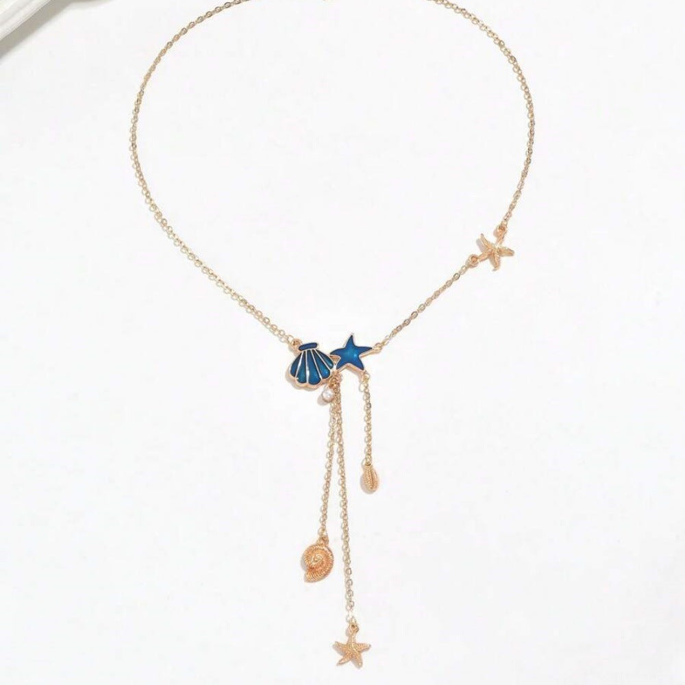 Collier pendentif simple style océan créatif avec étoile de mer et coquillage - NovaShop NovaShop As Main Image Bigbuy