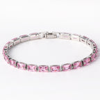 Nouveau bracelet tendance en zircon pour femmes - NovaShop NovaShop Pink Zirconium / Platinum Bigbuy