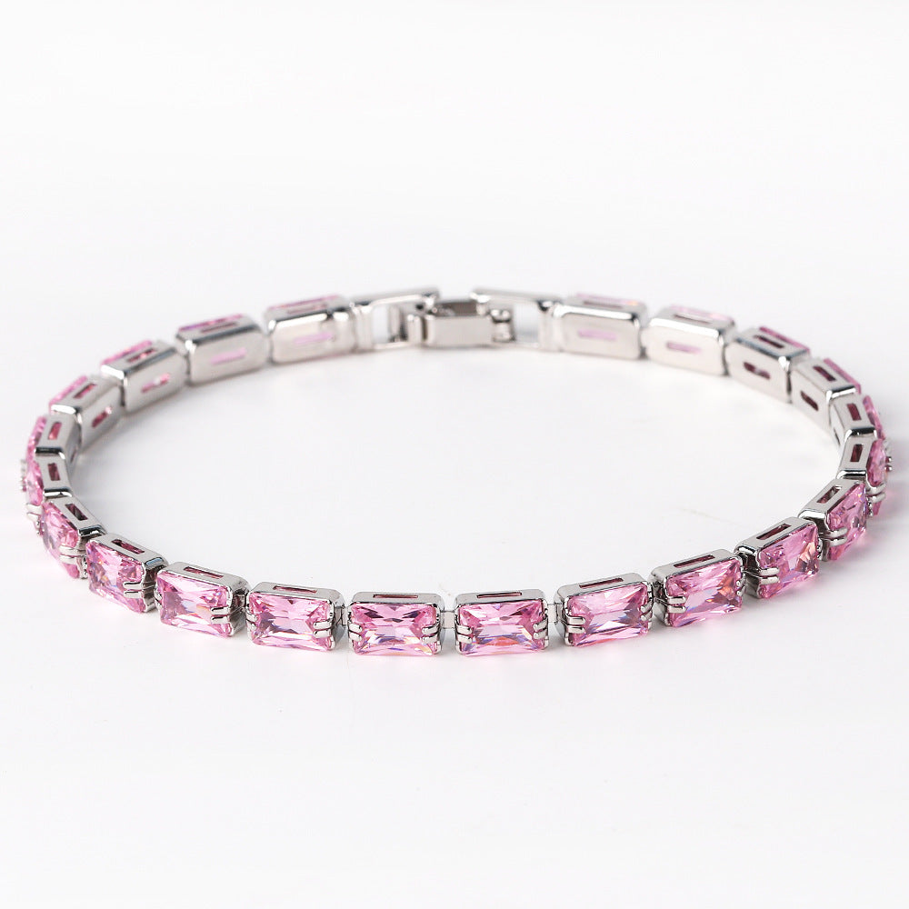 Nouveau bracelet tendance en zircon pour femmes - NovaShop NovaShop Pink Zirconium / Platinum Bigbuy