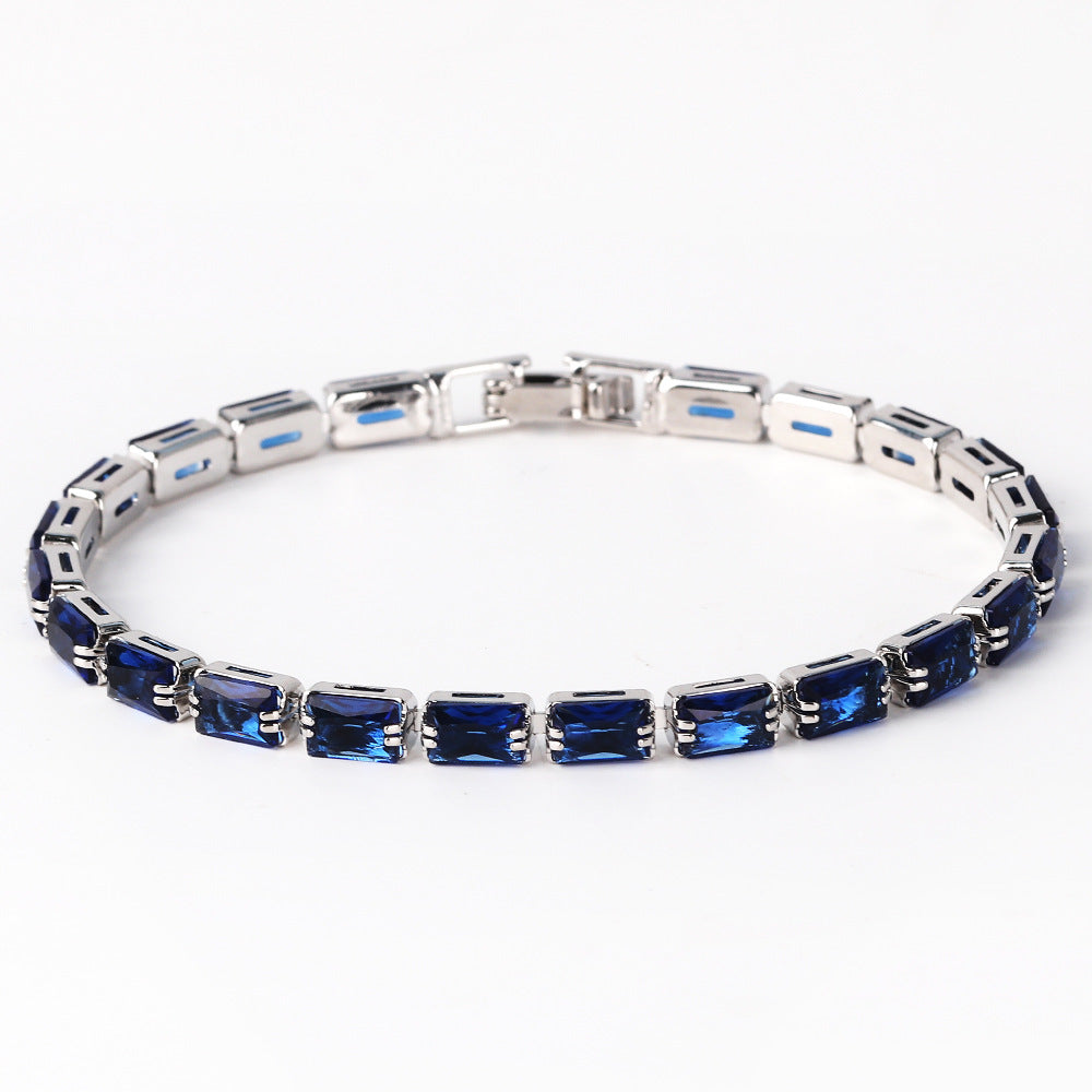 Nouveau bracelet tendance en zircon pour femmes - NovaShop NovaShop Sapphire Blue Zirconium / Platinum Bigbuy