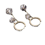 Boucles d’Oreilles Femme avec Pompon et Boule de Strass Exquises - NovaShop NovaShop Silver Bigbuy