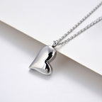 Collier Pendentif Cœur Pêche Courbé en Acier Inoxydable - NovaShop NovaShop Silver Bigbuy