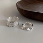 Adjustable multi-layer braided ring in a light luxury style