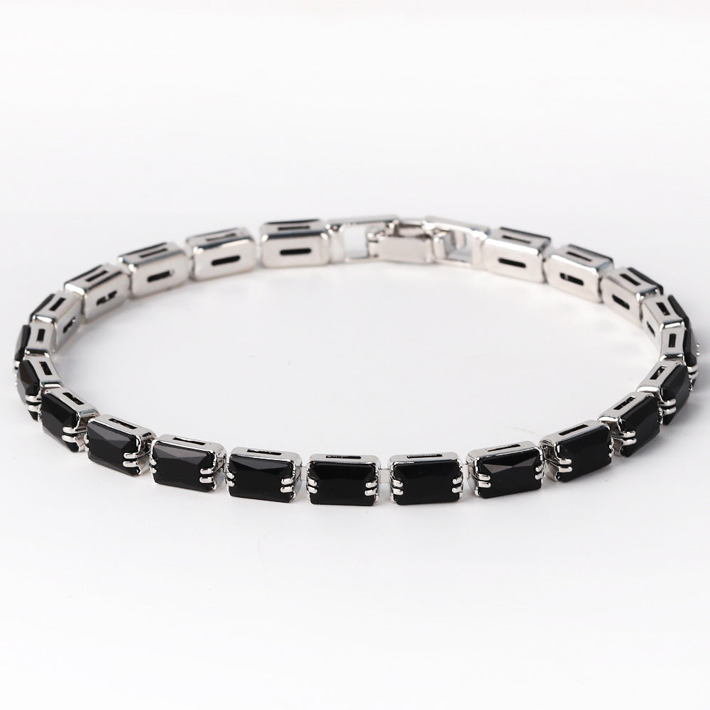 Nouveau bracelet tendance en zircon pour femmes - NovaShop NovaShop Black Zirconium / Platinum Bigbuy
