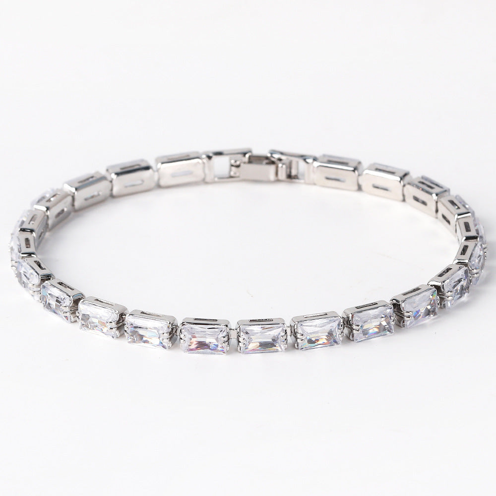 Nouveau bracelet tendance en zircon pour femmes - NovaShop NovaShop White Zirconium / Platinum Bigbuy