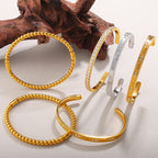 Modern and Elegant Style Alloy Buckle Open Bracelet