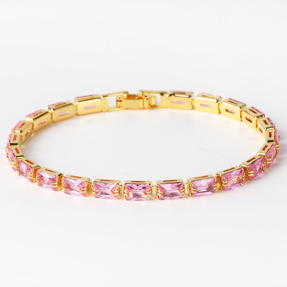 Nouveau bracelet tendance en zircon pour femmes - NovaShop NovaShop Pink Zirconium / Golden Bigbuy