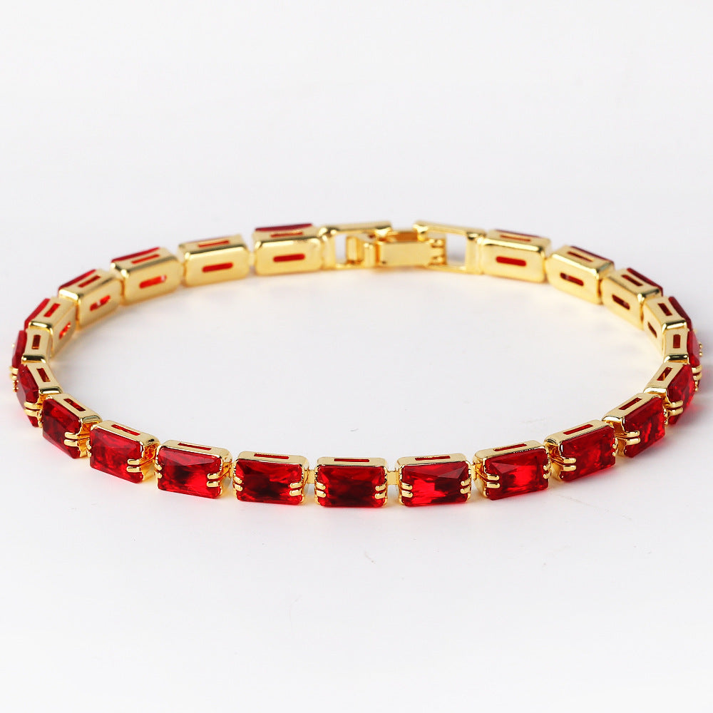 Nouveau bracelet tendance en zircon pour femmes - NovaShop NovaShop Red Zirconium / Golden Bigbuy