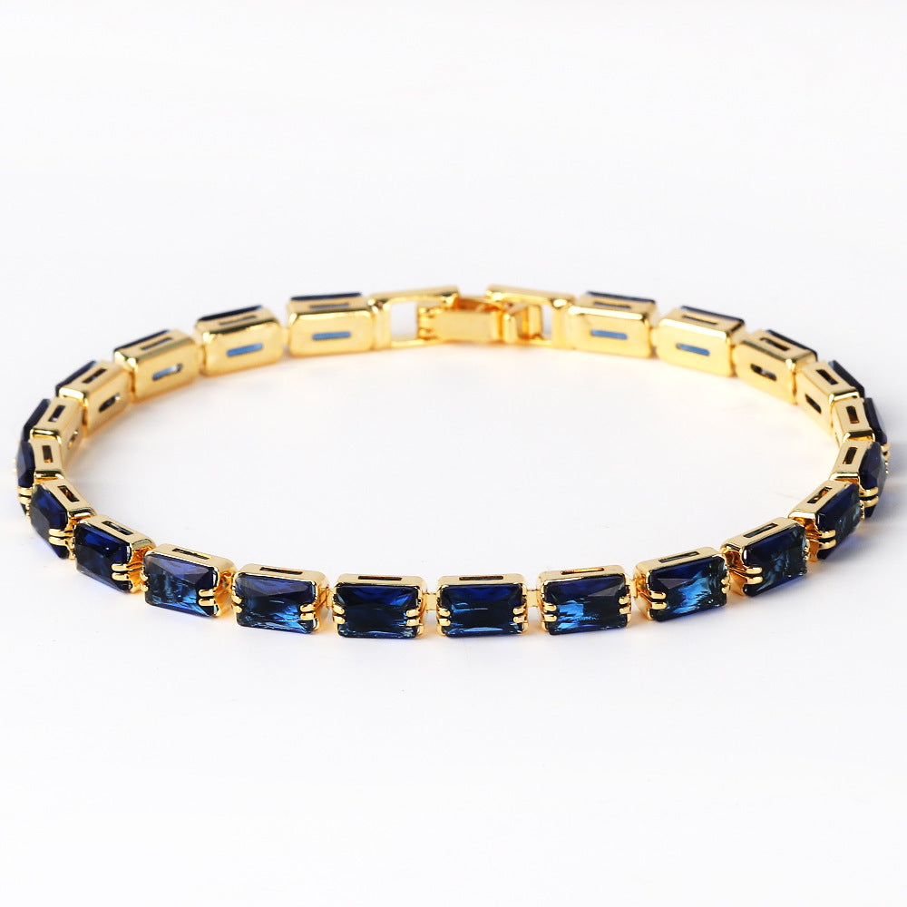 Nouveau bracelet tendance en zircon pour femmes - NovaShop NovaShop Sapphire Blue Zirconium / Golden Bigbuy