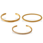 Modern and Elegant Style Alloy Buckle Open Bracelet