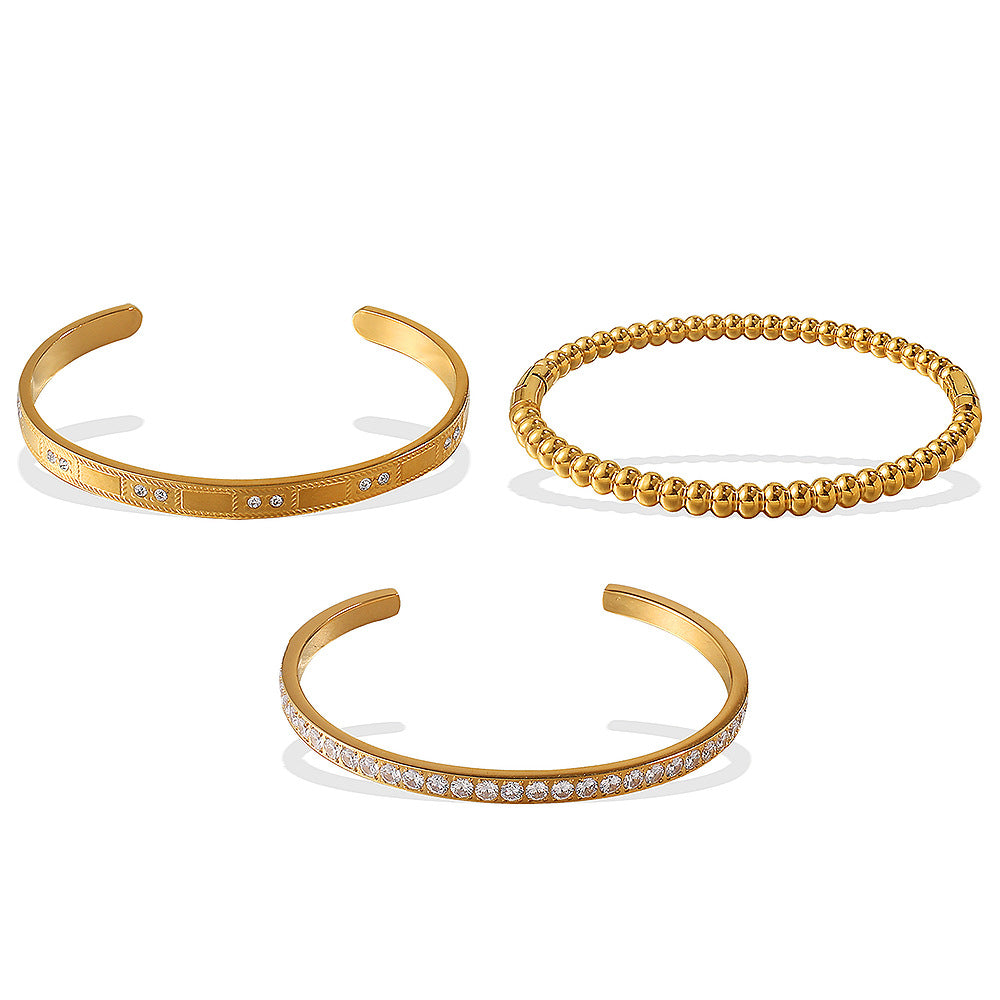 Modern and Elegant Style Alloy Buckle Open Bracelet
