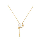 Collier Romantique Étoile et Lune en Zirconium Étincelant pour Femmes - NovaShop NovaShop Gold Bigbuy