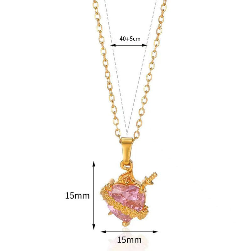 Stainless Steel Heart Necklace – Elegance and Love