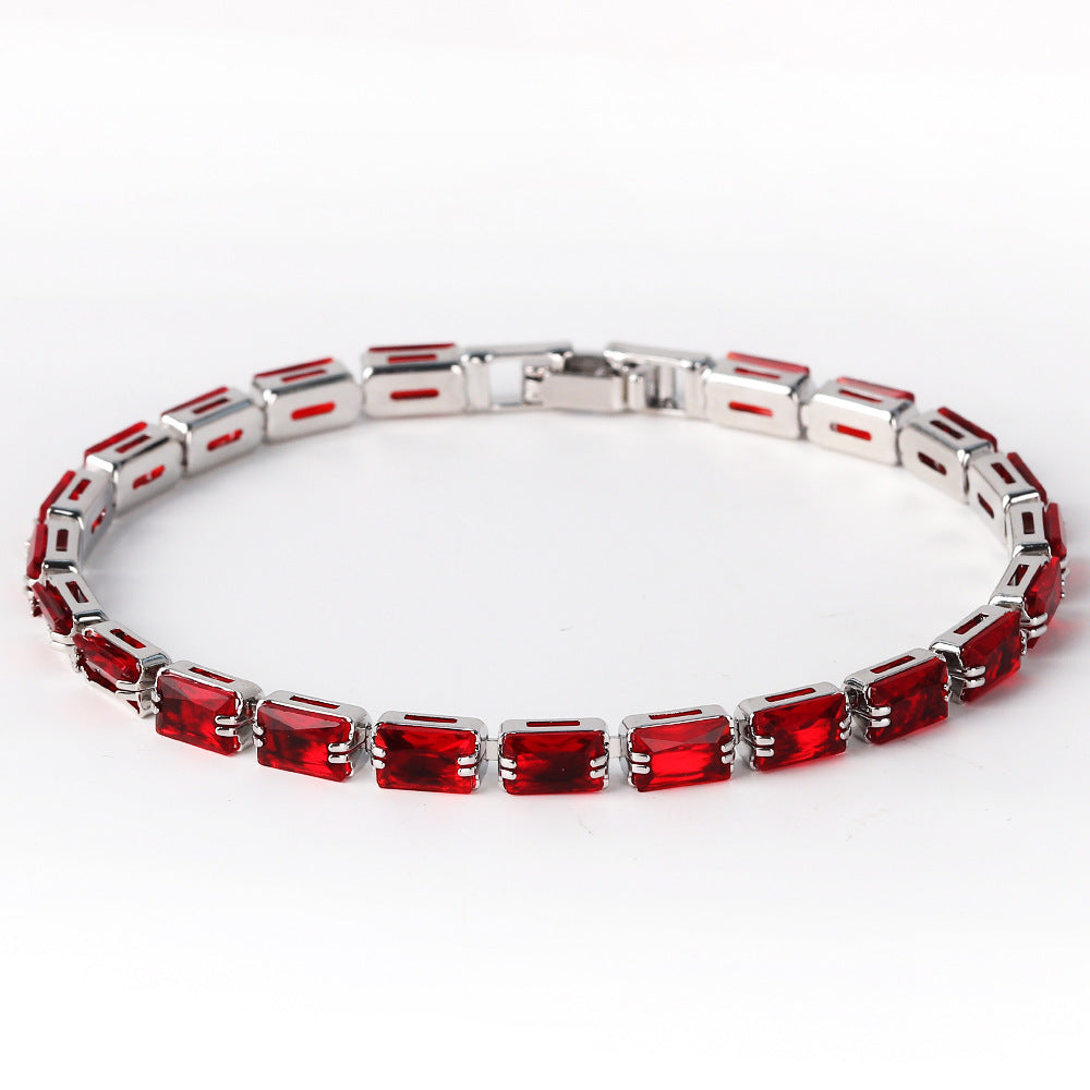 Nouveau bracelet tendance en zircon pour femmes - NovaShop NovaShop Red Zirconium / Platinum Bigbuy
