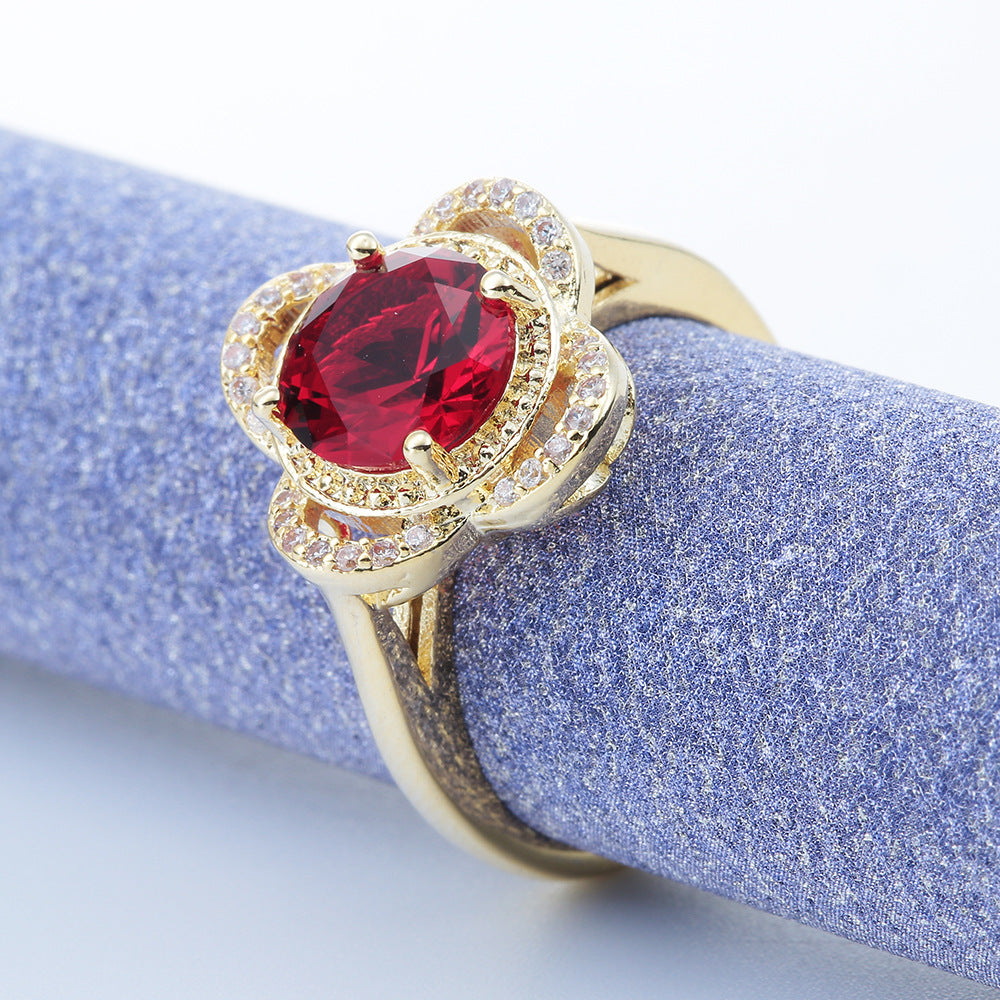 Copper ring set with zirconia – a refined and modern piece of jewelry