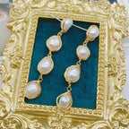 Natural Real Pearl Ins Long Female Tassel Simple Temperament Personalized Earrings
