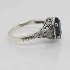 Versatile Women's Ring in Hollow Geometric Zircon