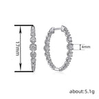 Boucles d’oreilles personnalisées pour femmes, ornées de zircons - NovaShop NovaShop White Gold Color Bigbuy