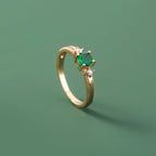 Niche ring with modern design, decorated with zircon