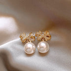 Elegant and versatile irregular pearl earrings