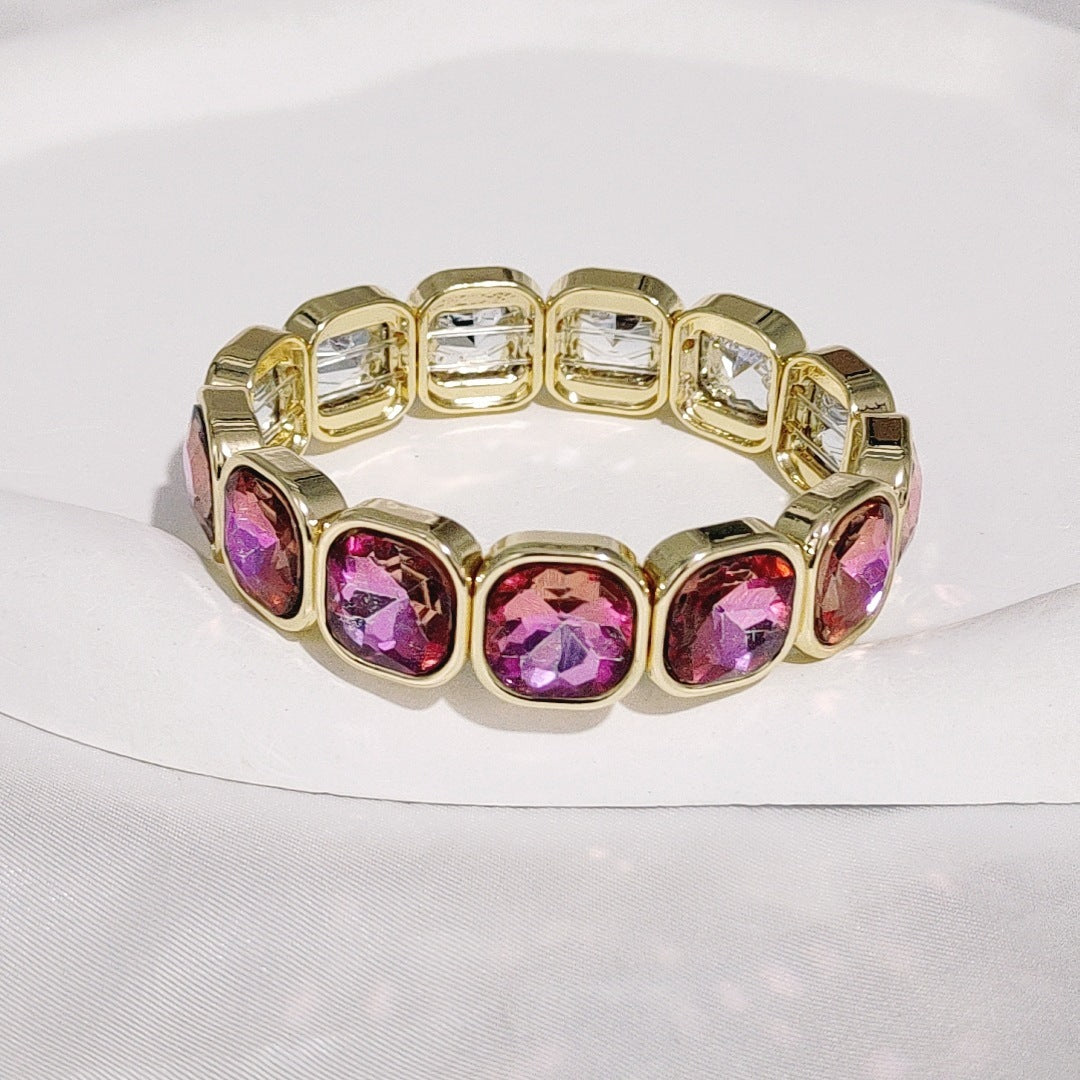 Bracelet bohème féminin en dentelle de pierres précieuses avec design diamanté - NovaShop NovaShop SL0261 Gold Bigbuy