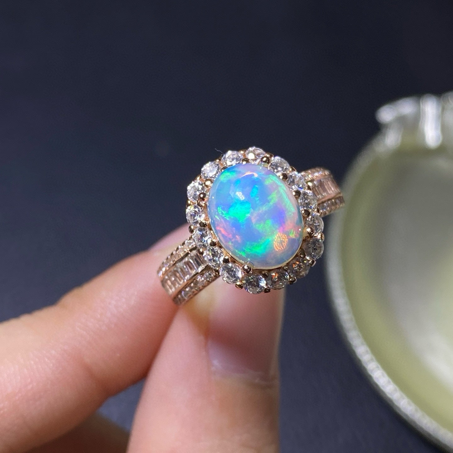 “Handcrafted opal ring” → excellent choice