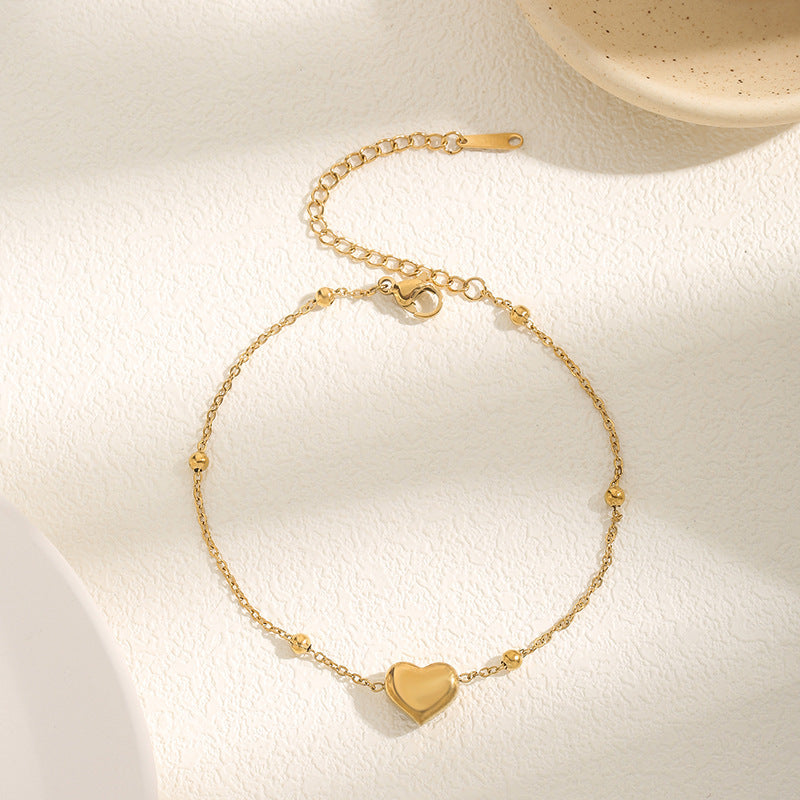 Simple and trendy titanium steel Love necklace for women