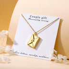 “I Love You” Envelope Necklace – Hidden Message of Love
