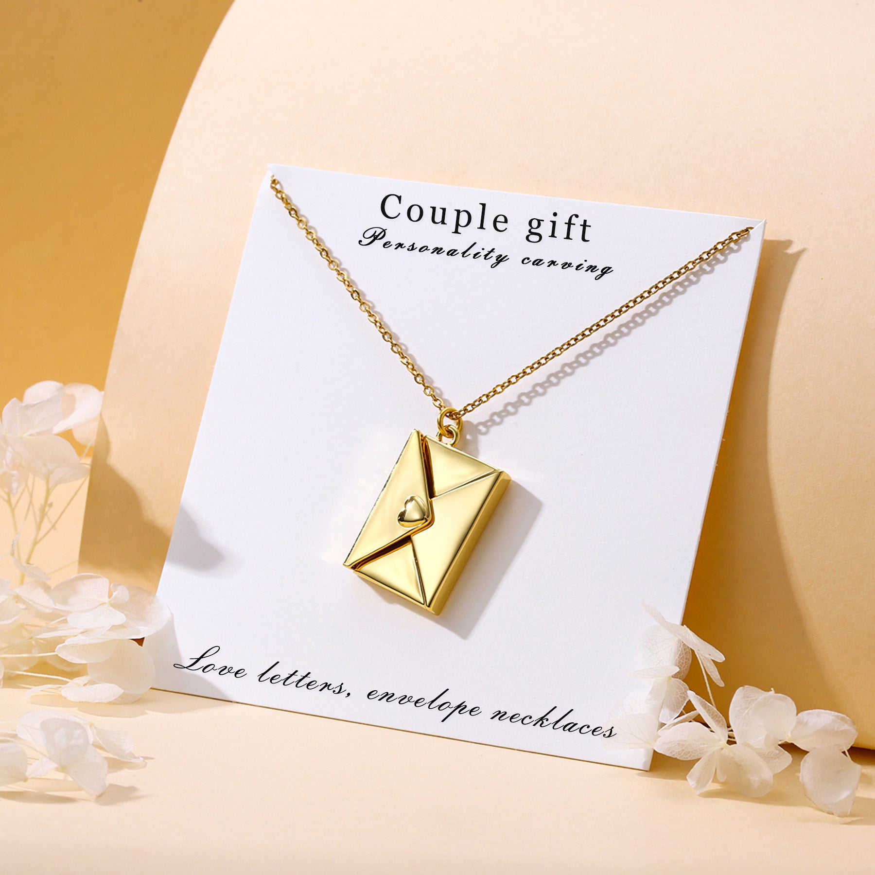 “I Love You” Envelope Necklace – Hidden Message of Love
