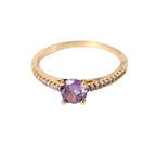 elegant copper ring seduces with its geometric hexagonal design, offering a modern and refined touch