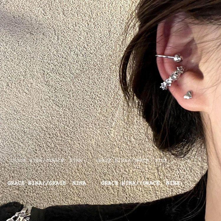 Irregular Frosted Style Clip-on Earrings