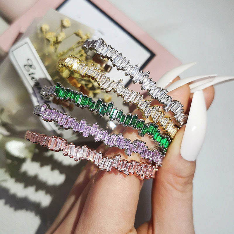 Bracelet pour femme en zircon, simple et stylé avec personnalité - NovaShop NovaShop White Bigbuy