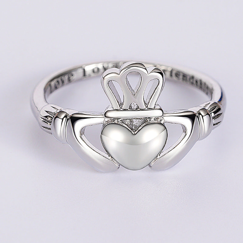 Creative versatile hollow heart ring, unique design blending elegance