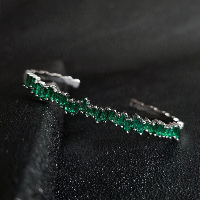 Bracelet pour femme en zircon, simple et stylé avec personnalité - NovaShop NovaShop Green Bigbuy