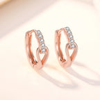 Boucles d’oreilles élégantes à clip micro-serties de zircon, combinant raffinement - NovaShop NovaShop White Gold Color Bigbuy