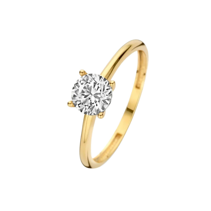 Women's Open Zircon Ring - Elegant and Refined Design