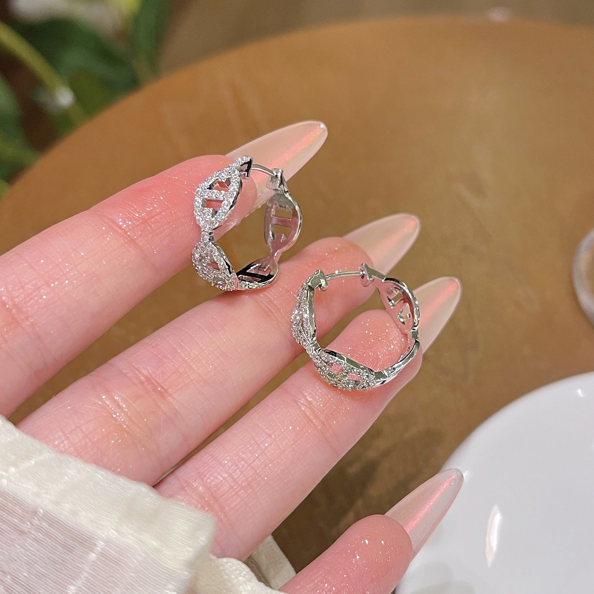 Boucles d’oreilles nouvelle collection pour femmes, élégance légère et luxe - NovaShop NovaShop Silver Bigbuy