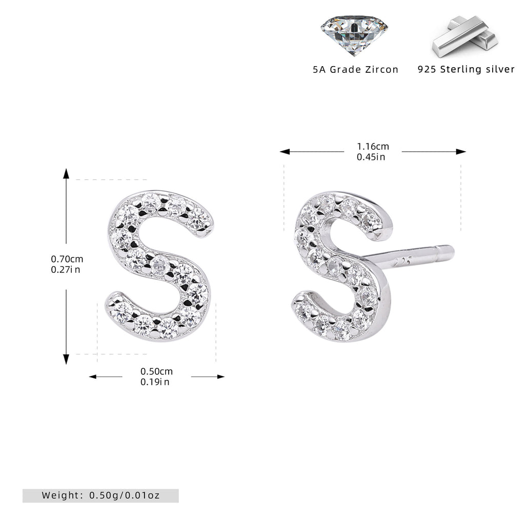 Elegant stud earrings for women with letters