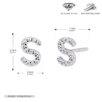 Elegant stud earrings for women with letters