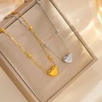 Simple and trendy titanium steel Love necklace for women