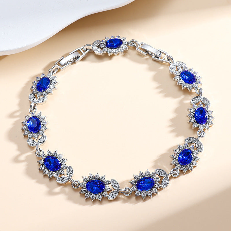 Personality Trend Bracelet Femme Simple avec Zircon Incrusté - NovaShop NovaShop Sapphire Bracelet Bigbuy