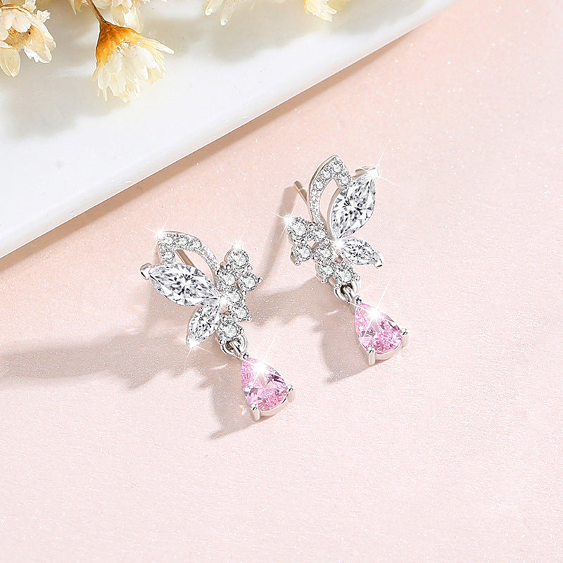 Silver Butterfly Stud Earrings