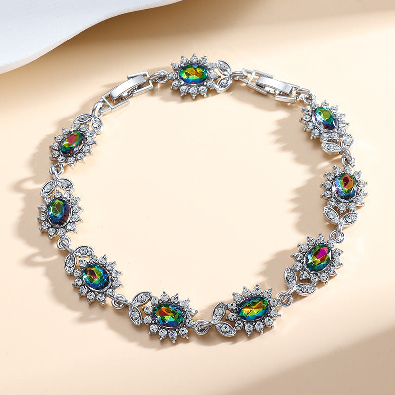 Personality Trend Bracelet Femme Simple avec Zircon Incrusté - NovaShop NovaShop Colorful Gems Bracelet Bigbuy