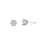 Boucles d’oreilles puces en laiton avec zircon - NovaShop NovaShop Silver Bigbuy