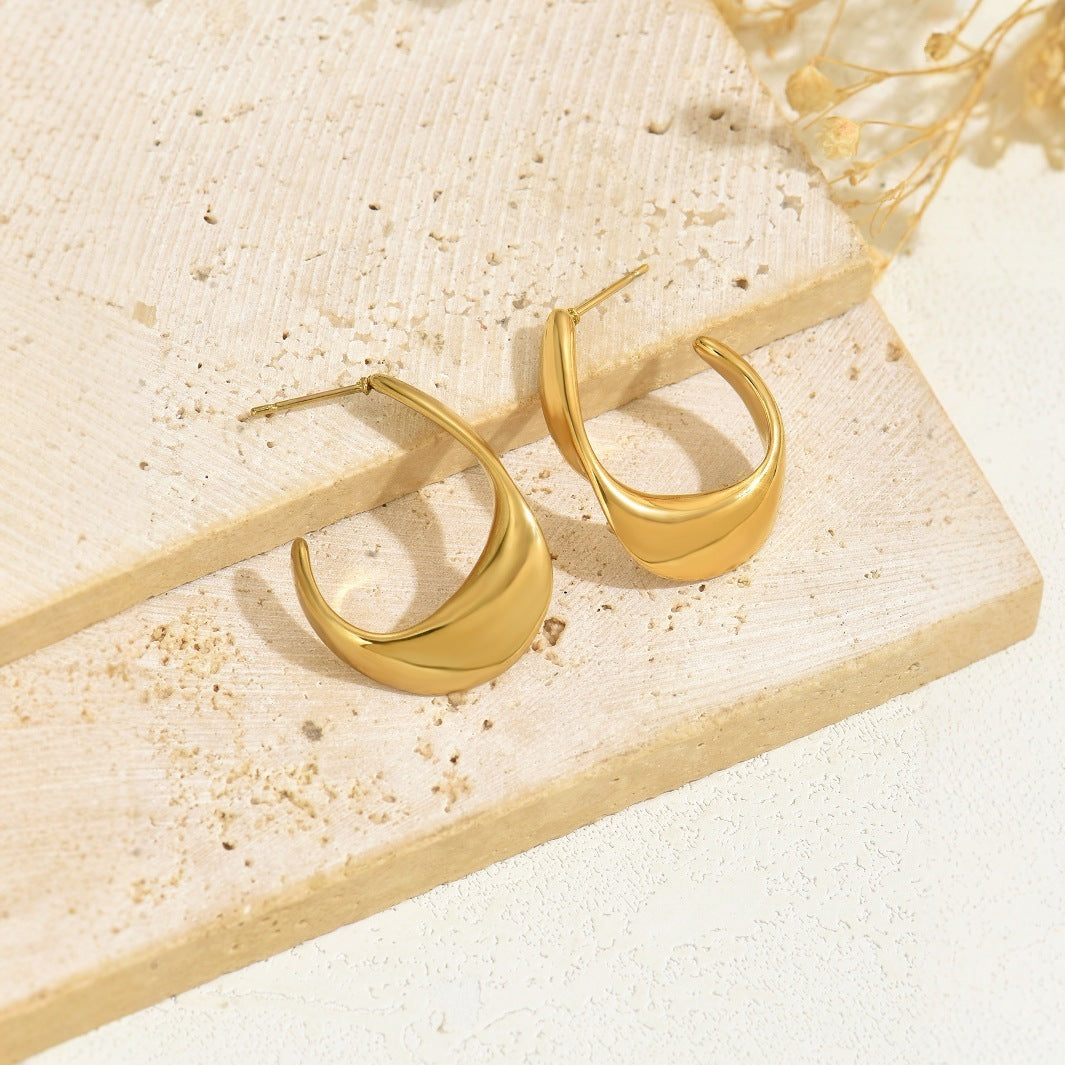 Minimalist Geometric Earrings for Women, Japanese and Korean Style